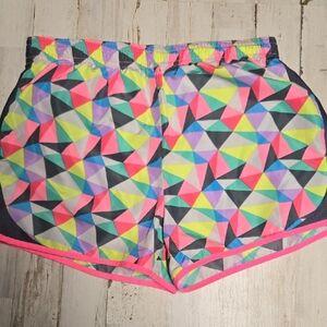 Xersion Vibrant Pink and Green Active Shorts